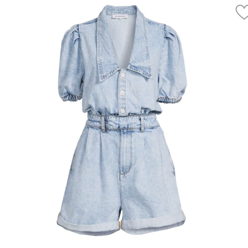WeWoreWhat Denim romper. Size medium. EUC